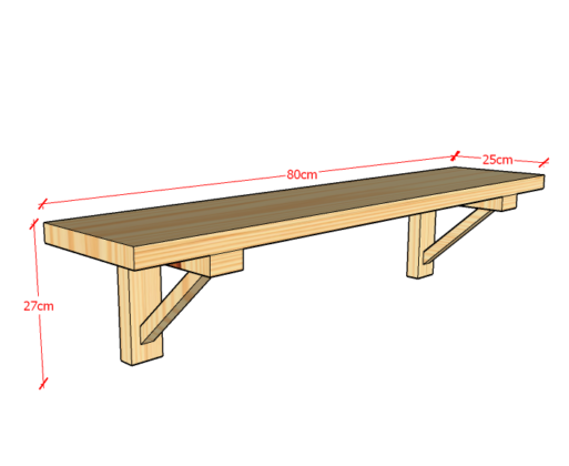 Furniture - Rak - Plat Shelf Large Natural